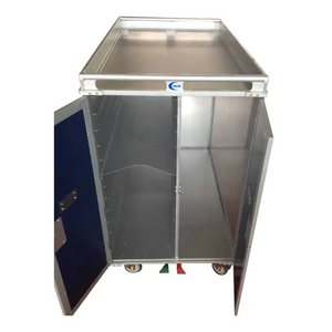 Airline Aircraft Aluminum Coffee Trolley with 4 Wheels for Airport Bus Station Train Station