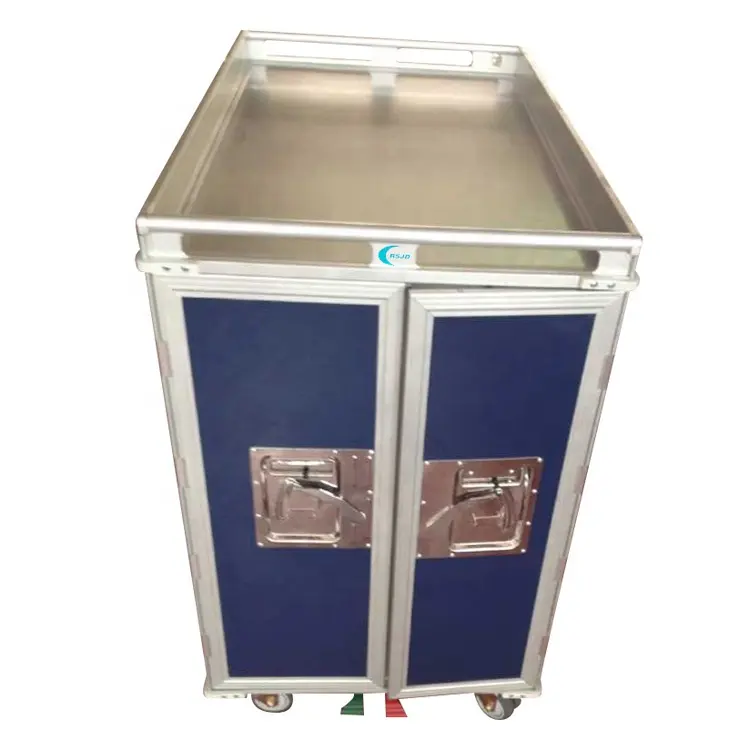 Aluminum Airport Bus Station Train Station Coffee Cart Trolley