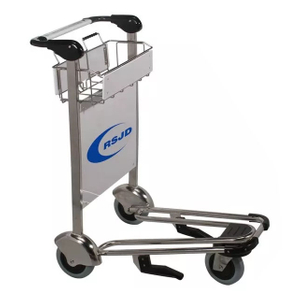 3 Wheels Stainless Steel Airport Aviation Passenger Luggage Trolley