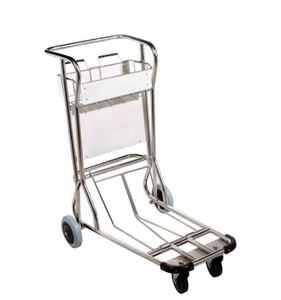 4 Caster Stainless Steel Landside Airport Trolley