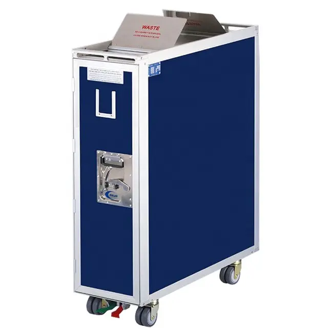 Full Size Rubbish Cart Garbage Trolley for Inflight Airline Waste Junk Trash