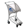 Steel Airport Aviation Shopping Cart Trolley With 4 Wheels
