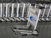 Airport Passenger Baggage Handle Trolley Aluminum 3 Wheels Hand Cart For Luggage