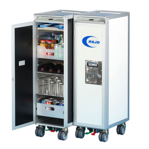 Airline Airplane Galley Food Beverage Catering Trolley With Brake