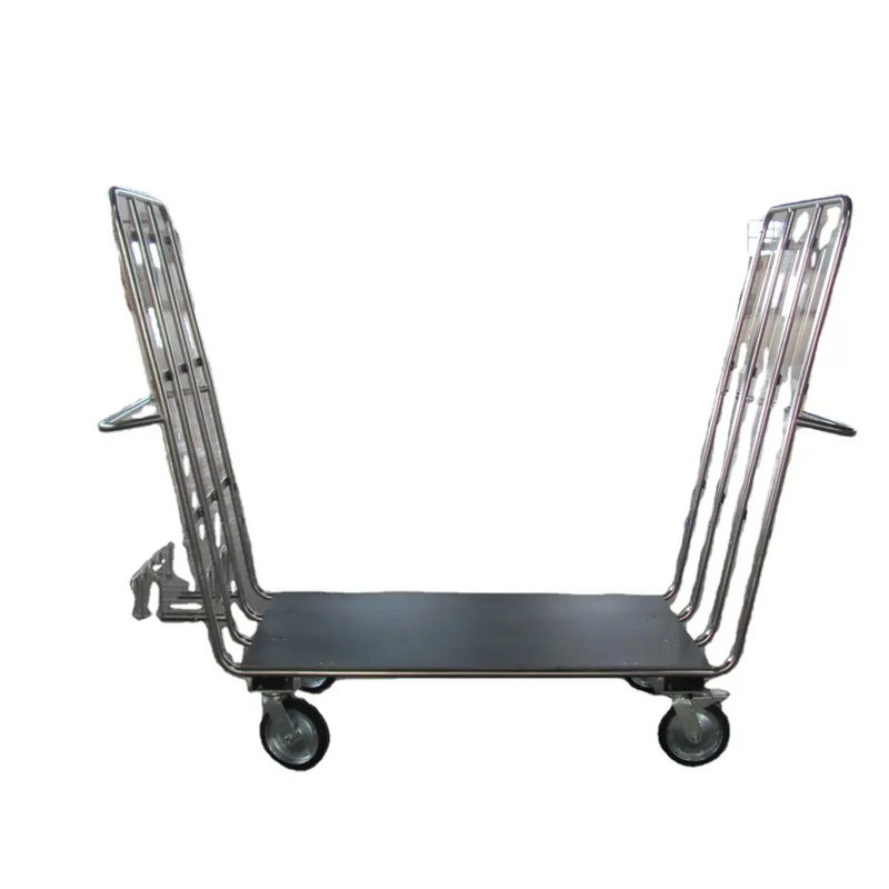 Big Stainless Steel Airport Luggage Trolley